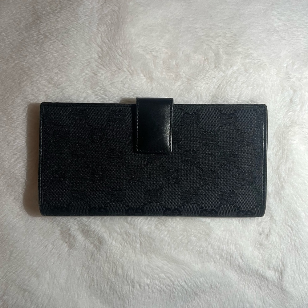Authentic Black Leather & Pvc Gucci Wallet - Picture 3 of 5